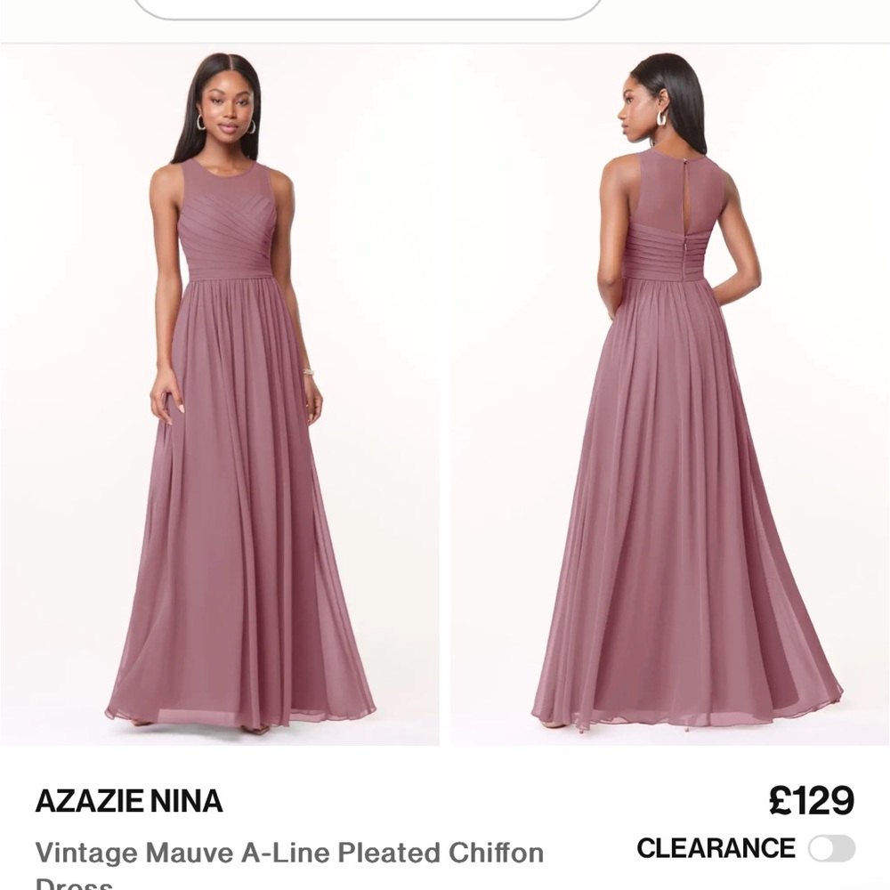 Azazie Strapless Mauve Dress